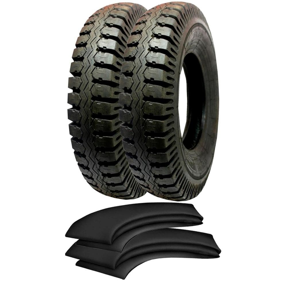Kit 2 Pneus 900-20 140/137 14 Lonas At59 Anteo + 2 Camaras