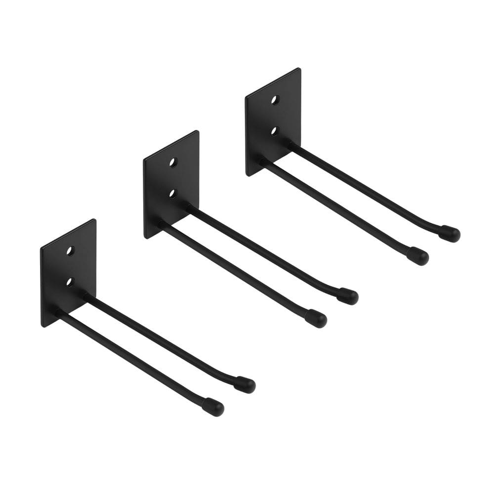 Kit 3 Suportes de Parede 18cm Organizador Multiuso para Rodos e Vassouras - 12 Lugares - NV802PR