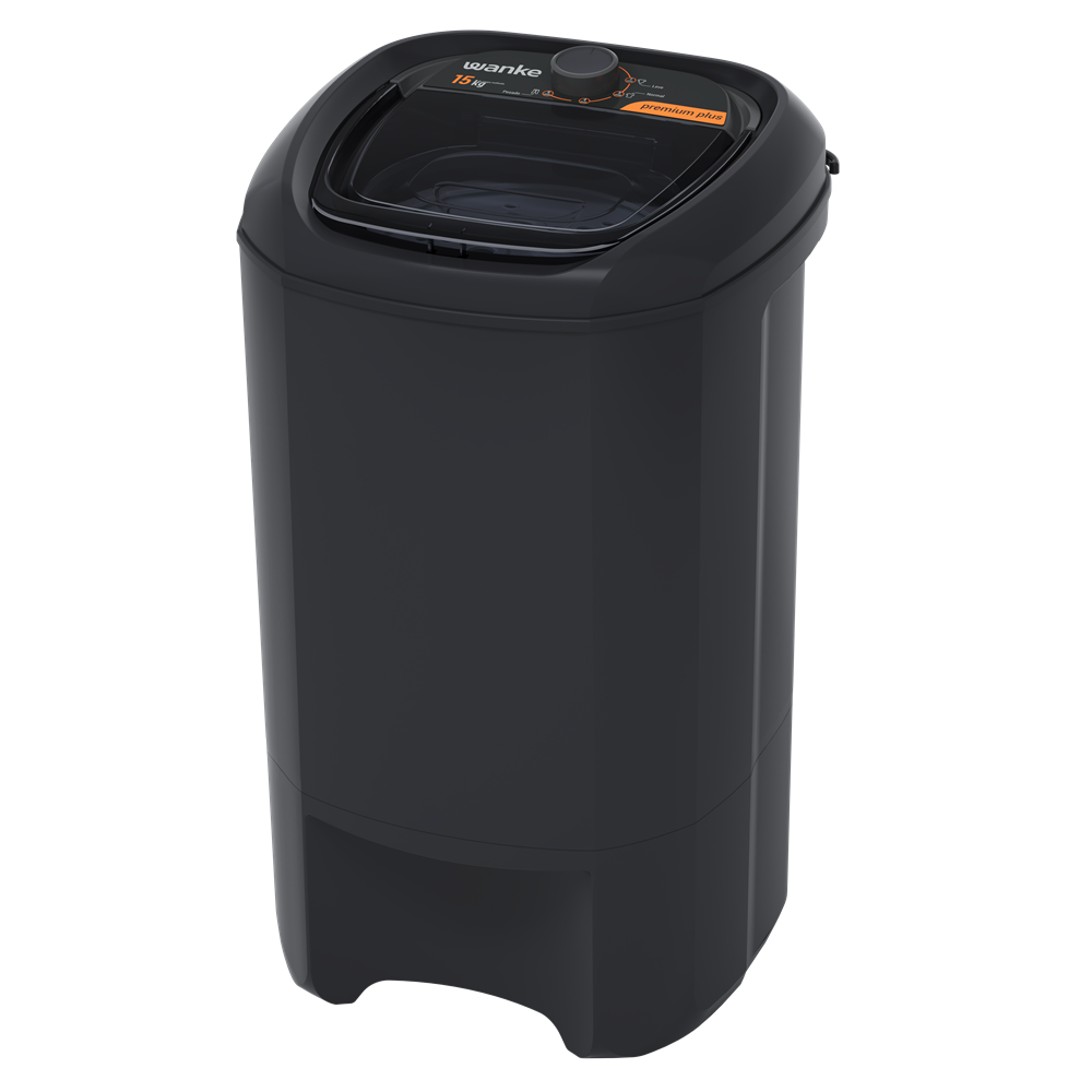 Centrífuga de Roupas Premium Plus - 15 Kg - Preta - Wanke