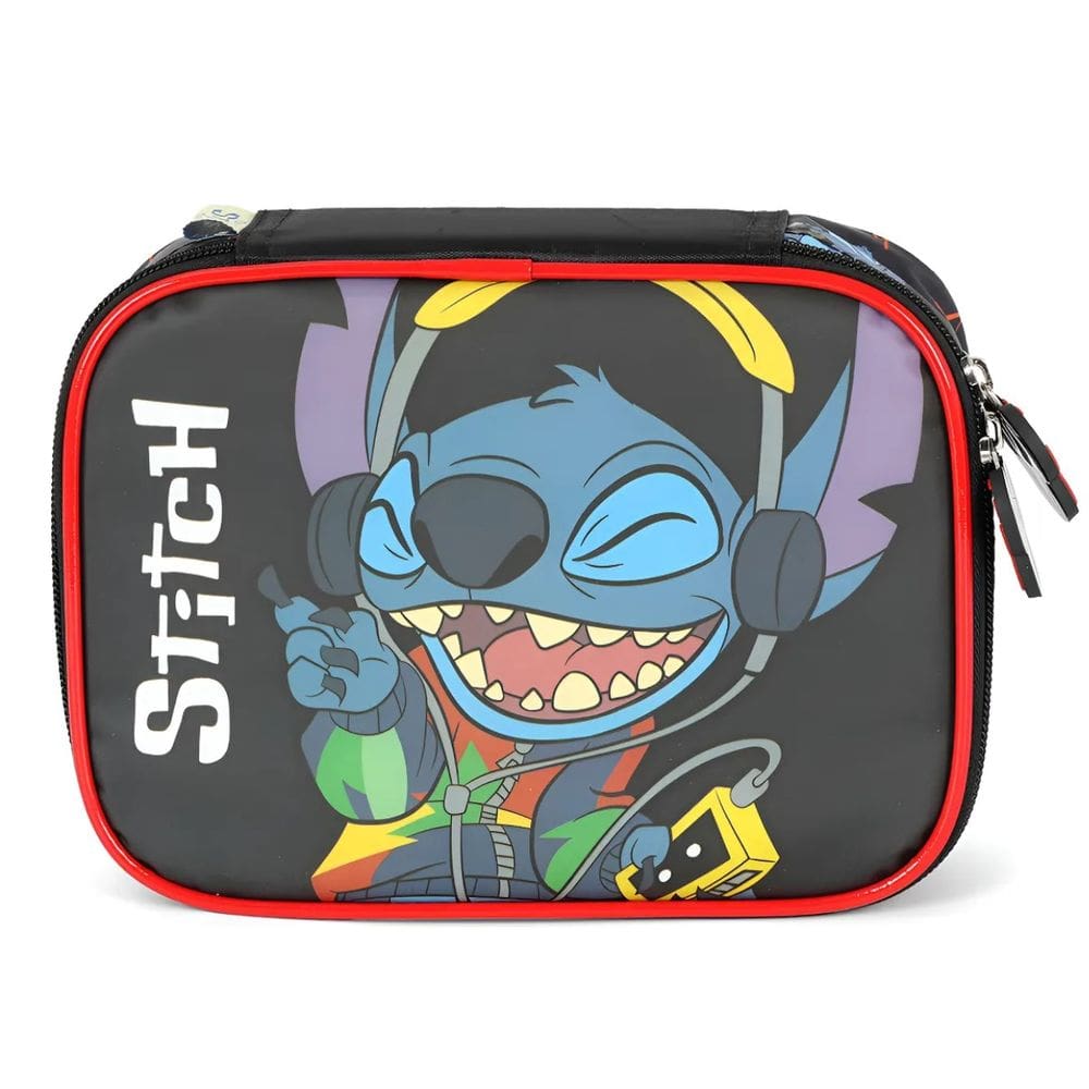 Estojo Box Stitch Disney Escolar Infantil Preto