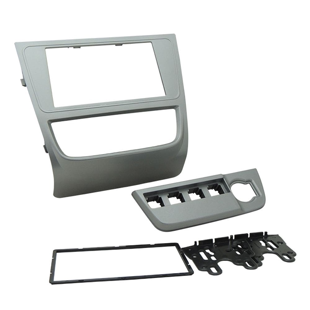 Moldura Fiamon 2 DIN Compatível com Novo VW GOL G6/VOYAGE Prata