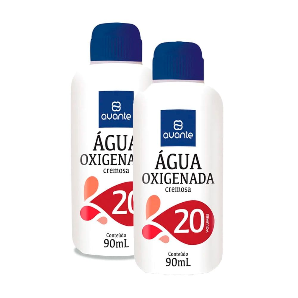 Kit 2 Água Oxigenada Cremosa Avante 20 Volumes 90ml