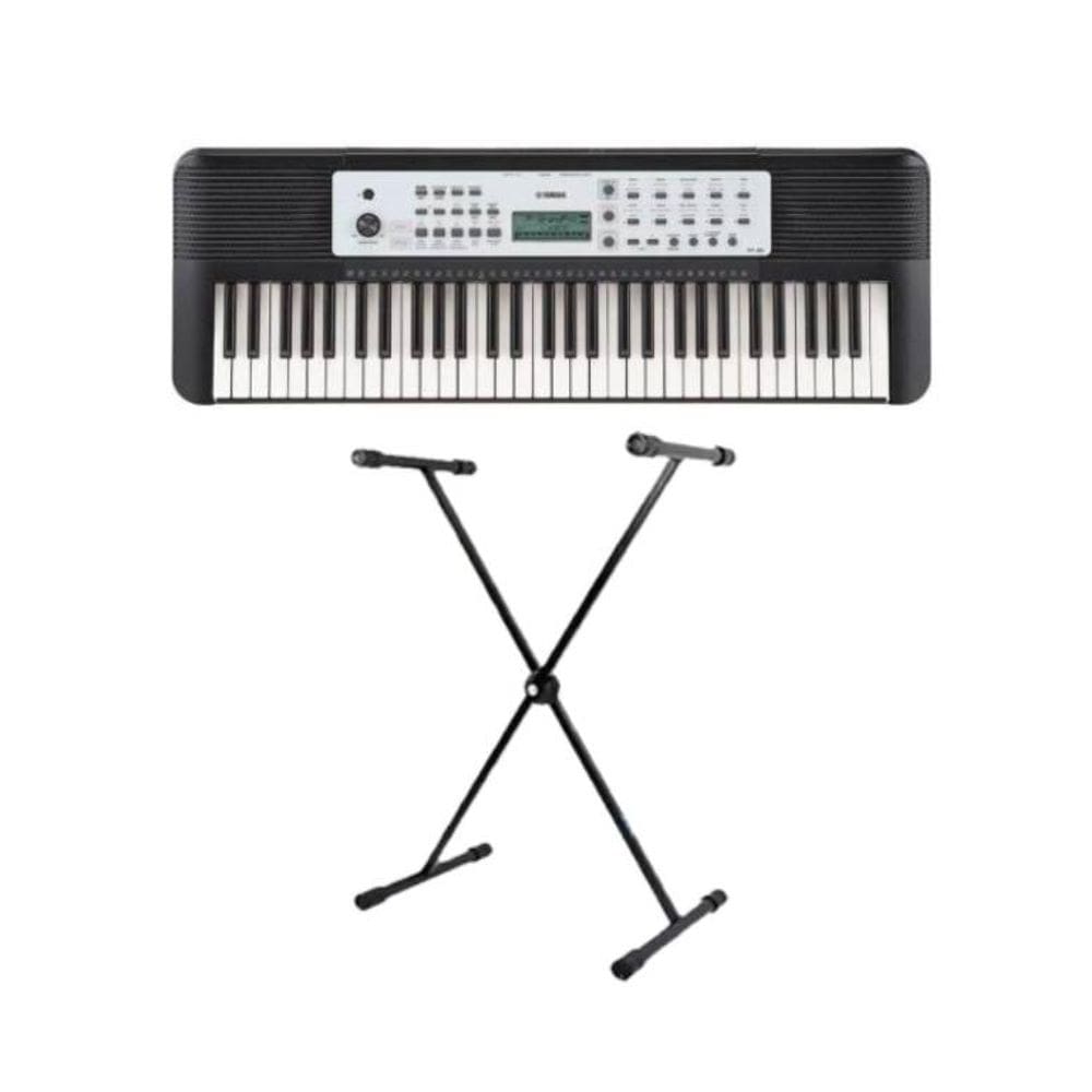 Kit Teclado Yamaha YPT-280 Portátil Preto + Suporte em X