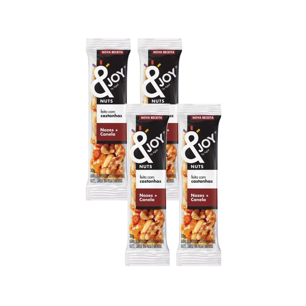 Kit 2 Barra de Cereais &Joy Mixed Nuts Nozes e Canela Caixa com 2 Unidades de 30g cada