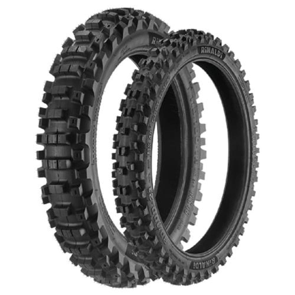 Par Pneu Enduro Trilha 110/100-18 + 90/100-21 Ms49 Rinaldi