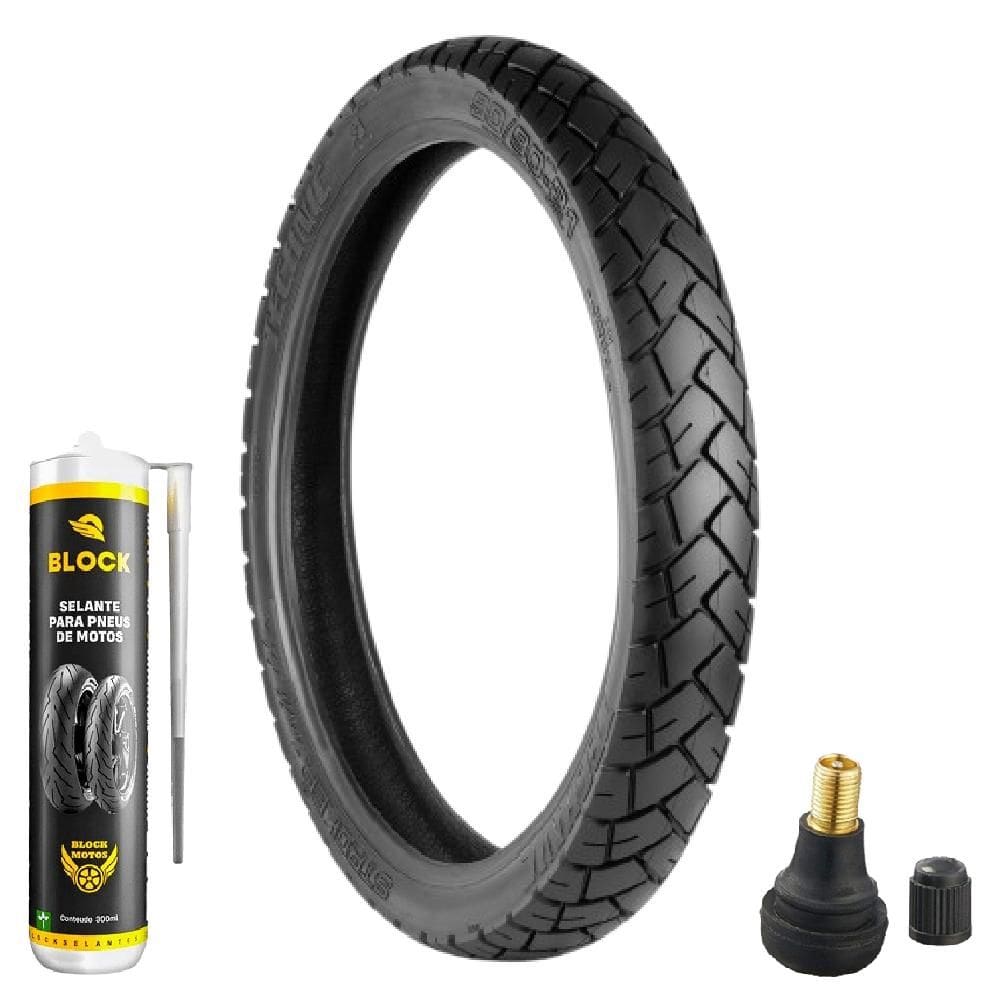 Pneu Bmw F800 Gs Xt660R 90/90-21 54h Stroker Trail Technic + Selante + Bico