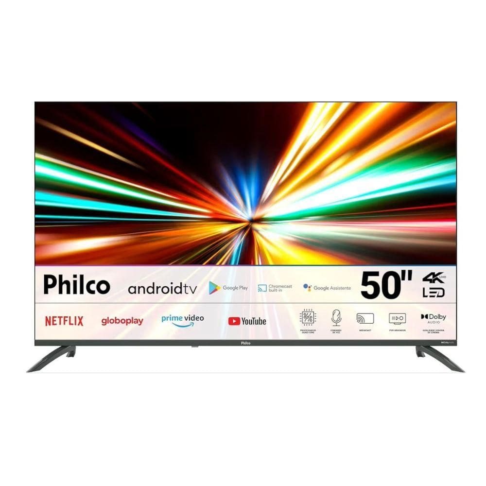 Smart TV 50” Philco 4K LED Android Dolby Audio P50EAA