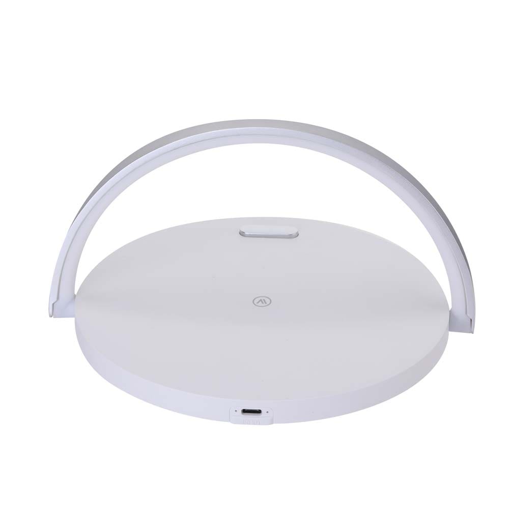 Carregador Indução C Luminaria Aura3 Níveis Touch 10w Branco