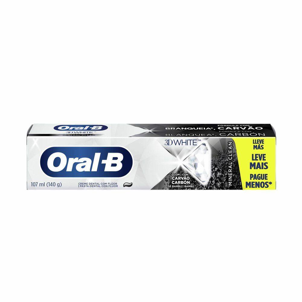 Creme Dental Oral-B Mineral Clean com Carvão 140g