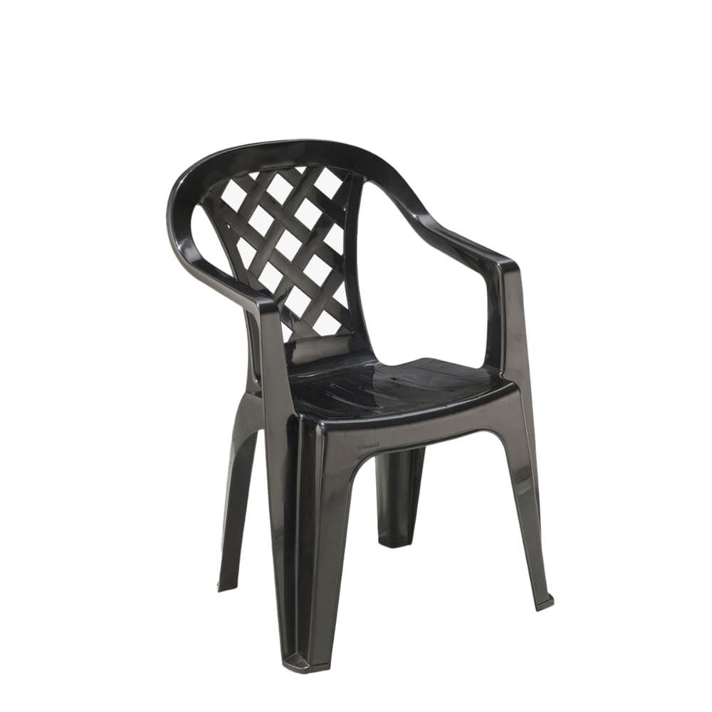 Cadeira Plástica Empilhável Giorgia Preta Pisani
