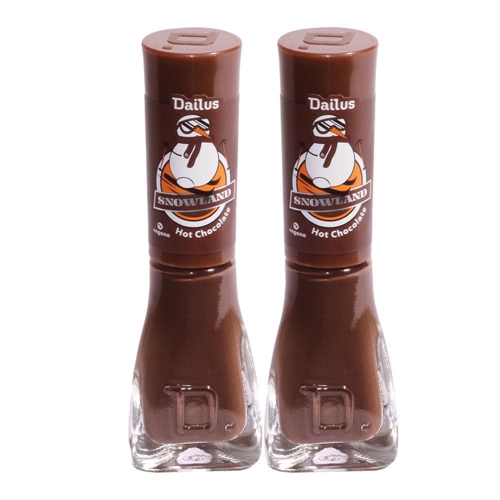Kit 2 Esmalte Dailus Snowland Cremoso Cor Hot Chocolate 8ml
