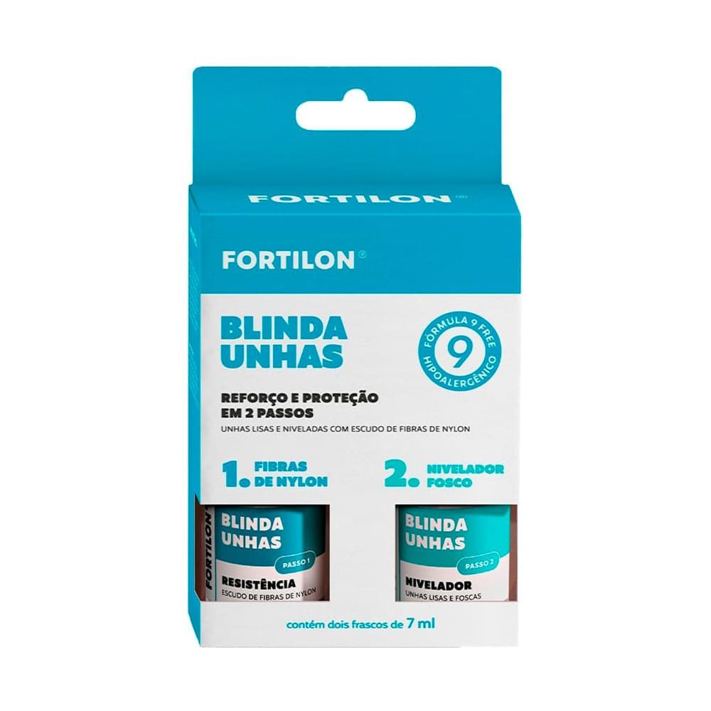 Blinda Unhas Fortilon Reforço e Proteção em 2 Passos com 2 Unidades de 7ml cada