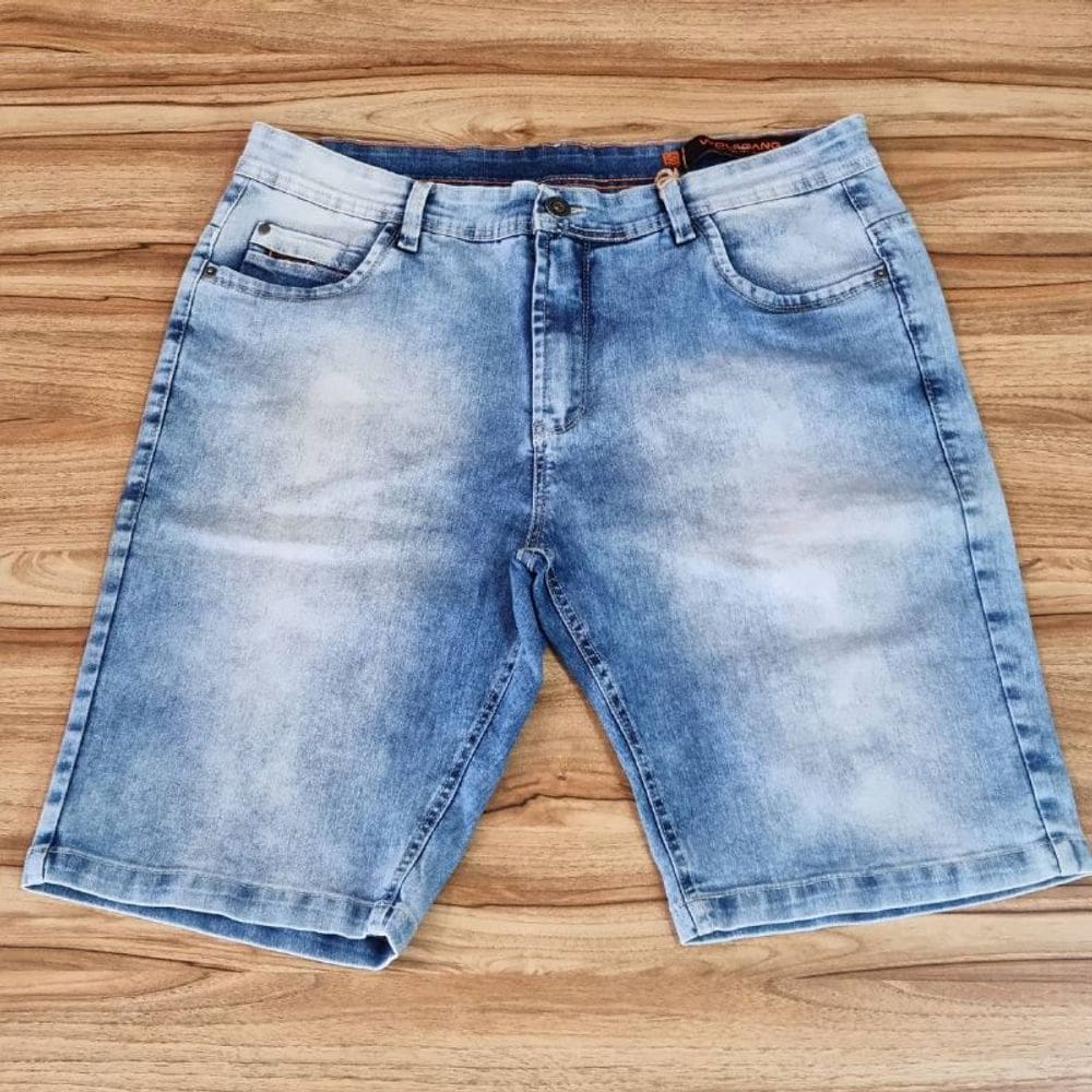 Bermuda Masculina Jeans Claro Wolfgan Plus Size