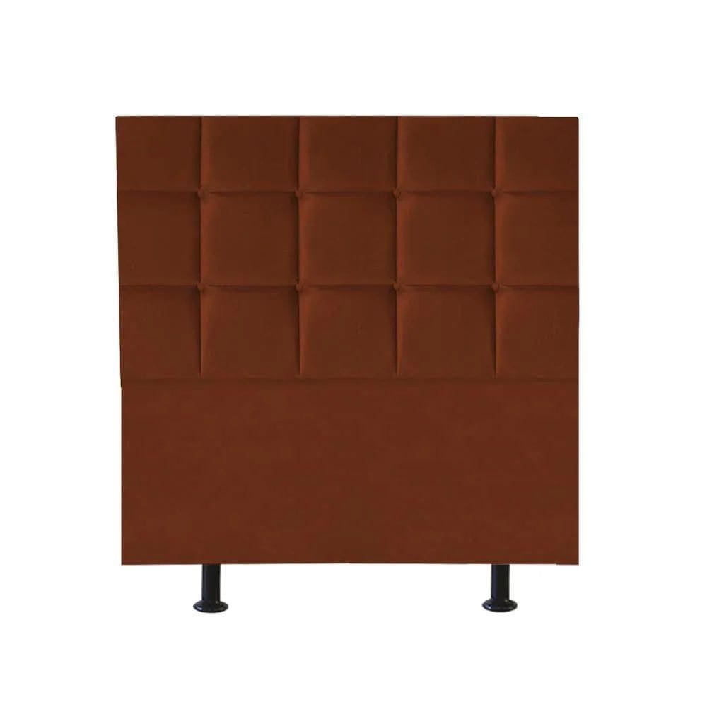 Cabeceira Estofada Cama Box Solteiro 100cm Espanha Suede Terra Cota- Mabe Magazine