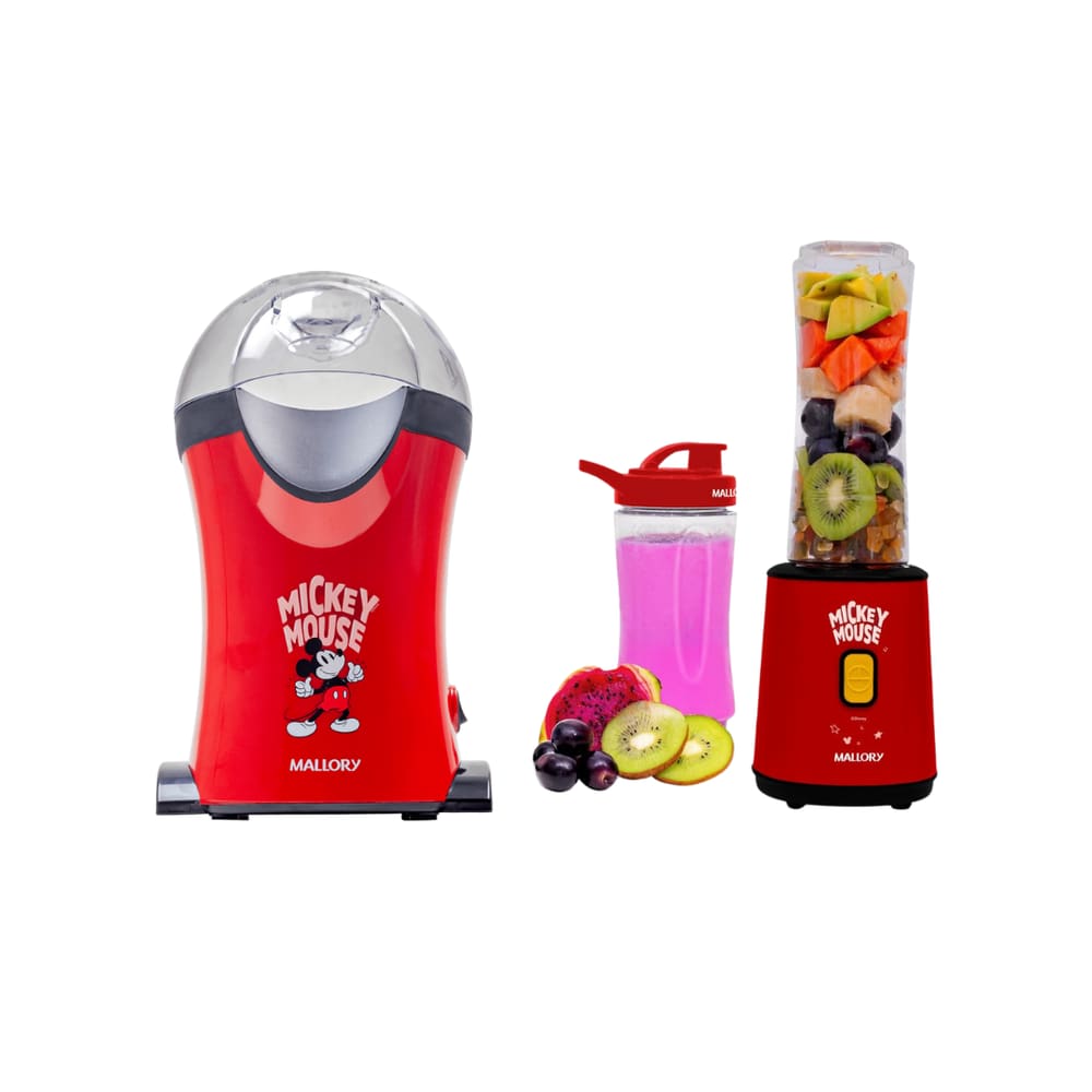 Kit Mallory Mickey Mouse 127V - Pipoqueira 1200W + Liquidificador Individual