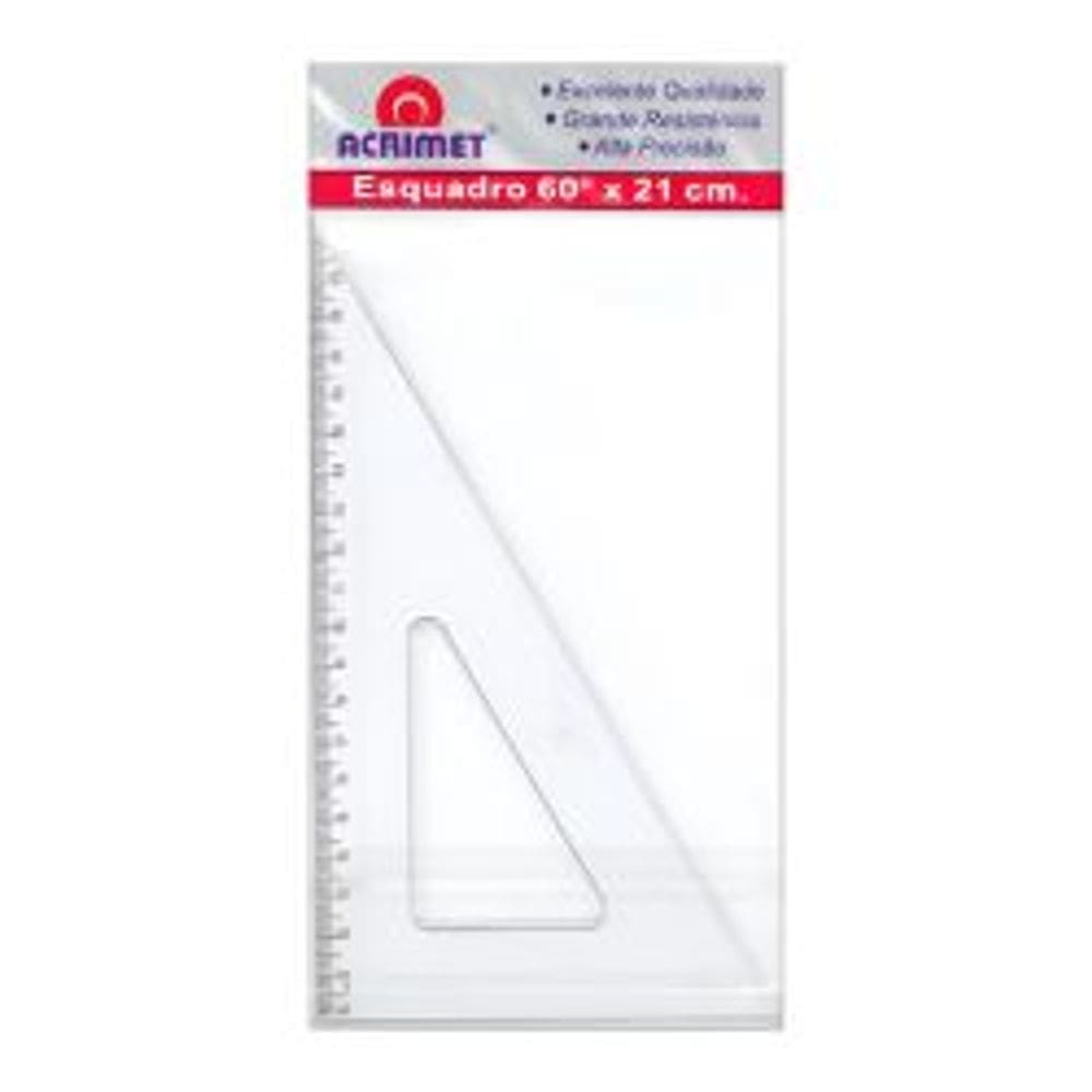 Esquadro 60º x 21 cm Alta Precisão Resistente Acrimet