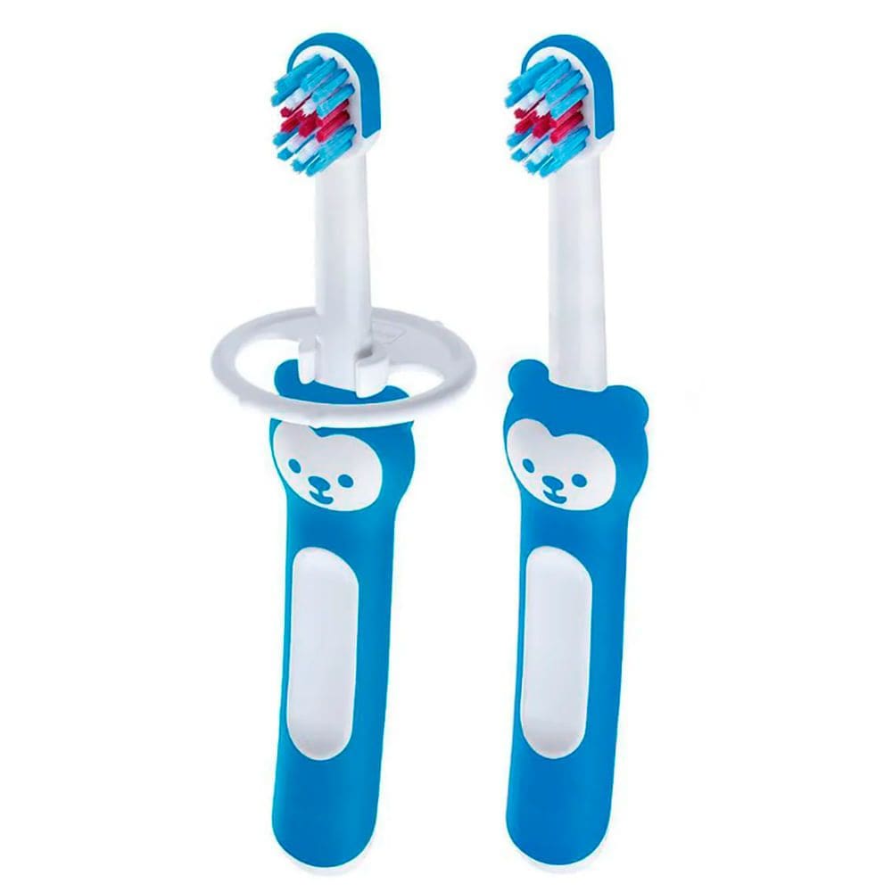 Escova de Dente MAM Baby’s Brush 6+ Meses Azul 2 Unidades
