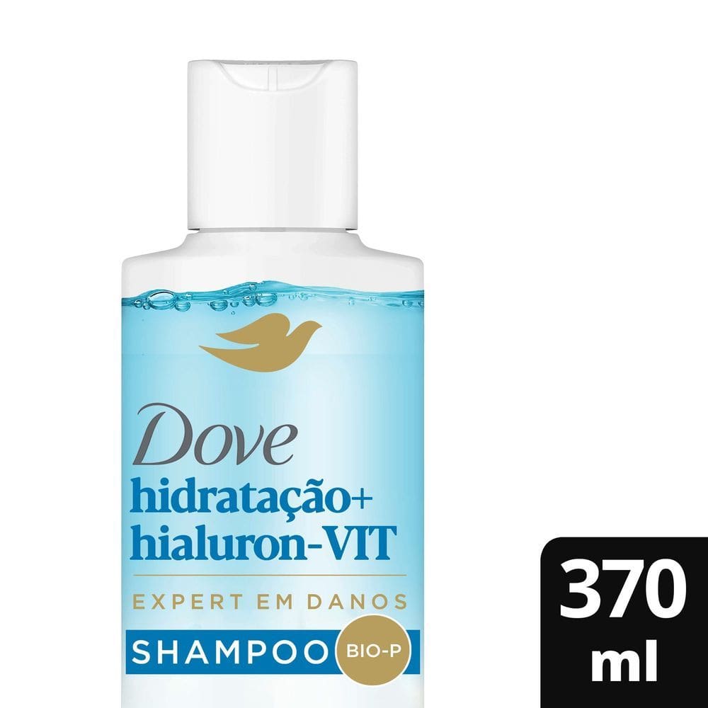 Shampoo Dove Hidratação e Hialuron Vit Expert em Danos 370ml