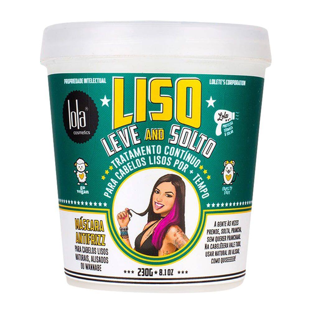 Máscara Antifrizz Liso, Leve And Solto Lola Cosmetics 230g
