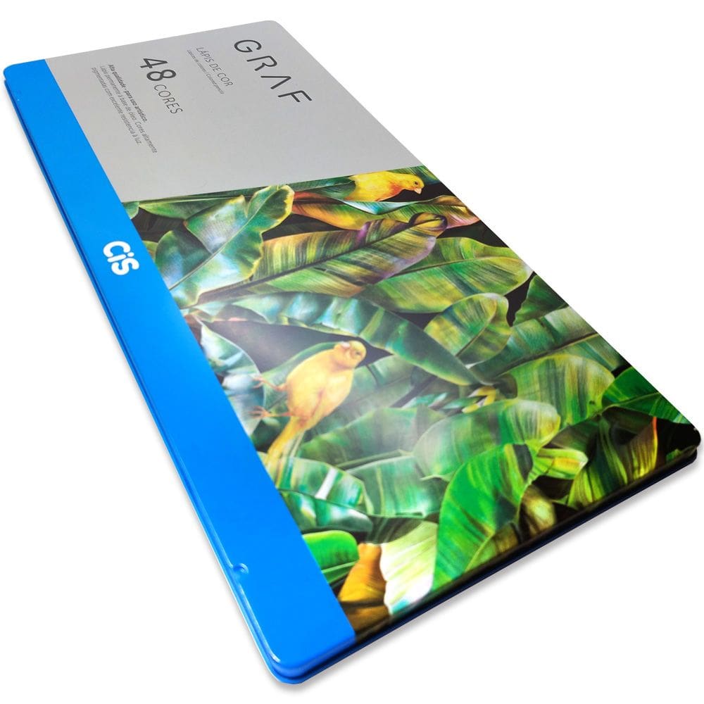 Lápis de Cor Artístico CiS GRAF Estojo Metal - 48 Cores