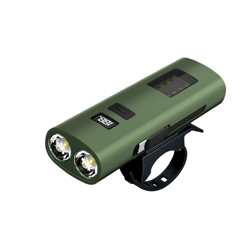 Luz de bicicleta multifuncional Power Bank 400LM LED verde
