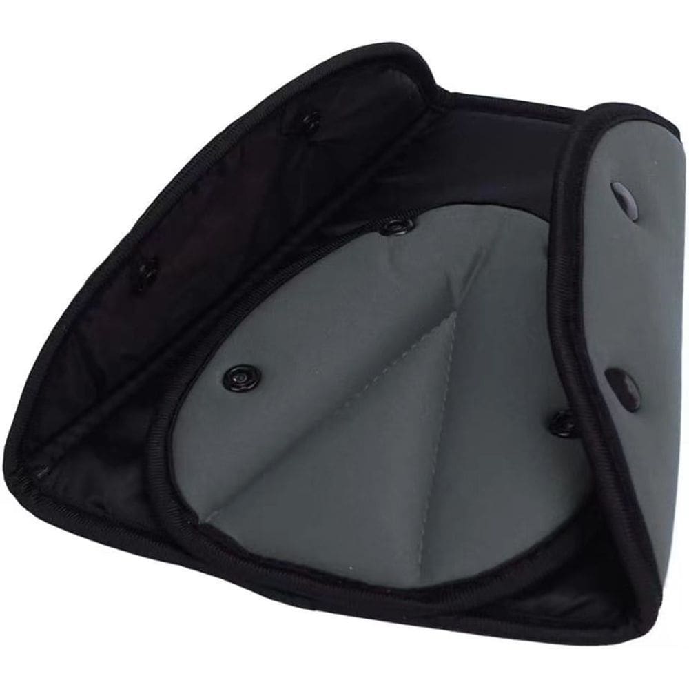 Ajustador de cinto de segurança de carro infantil, algodão elástico cinza