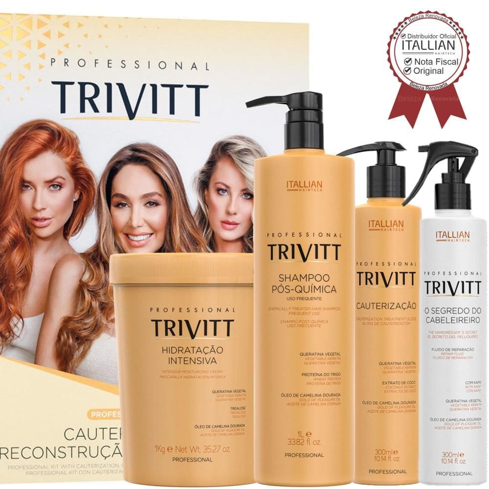 Kit Hidratação Trivitt Profissisional Itallian Reconstrução