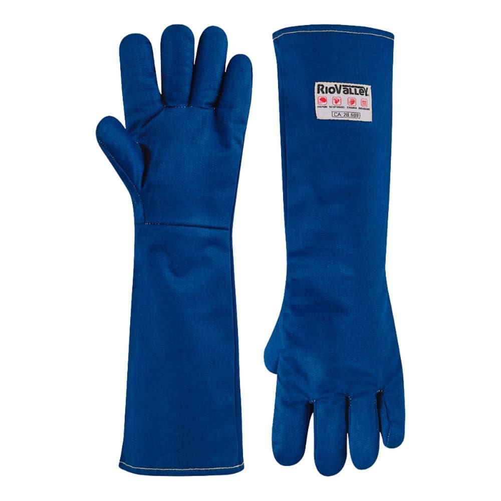 Luva Térmica Anti Chamas 5 Dedos 45cm Para Cozinha Industrial Radiant Heat Rio Valley