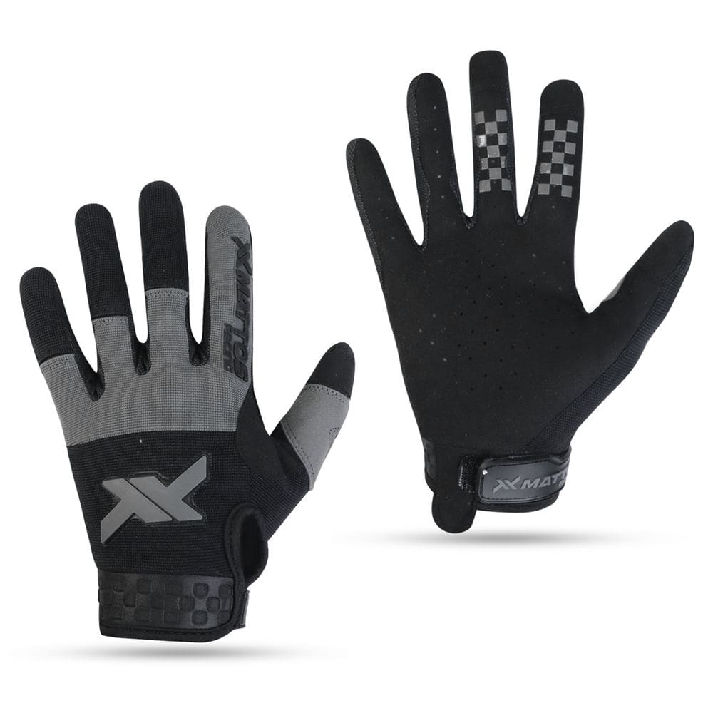 Luva Mattos Racing Attack Motocross Enduro Trilha Cinza/Preto