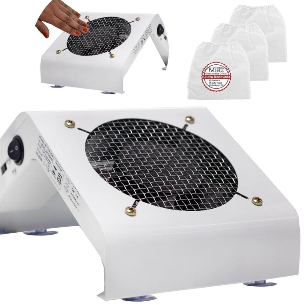 Coletor Aspirador De Pó Unhas Gel Acrigel Nail Grelha