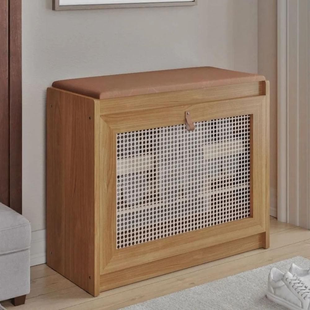 Banco Com Acento Estofado Zorro Marrom