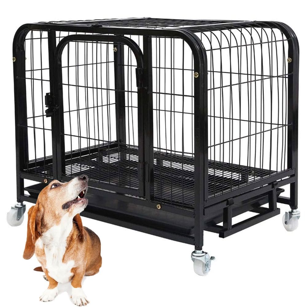 Gaiola Cao Pet Cachorro Gato Canil Pet Shop Bandeja Removivel Rodinhas Transporte Seguro Animal de Estimaçao