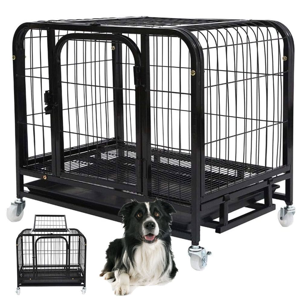 Gaiola Pet Cao Gato Cachorro Animal de Estimaçao Canil Pet Shop Rodinhas Transporte Bandeja Removivel Seguro