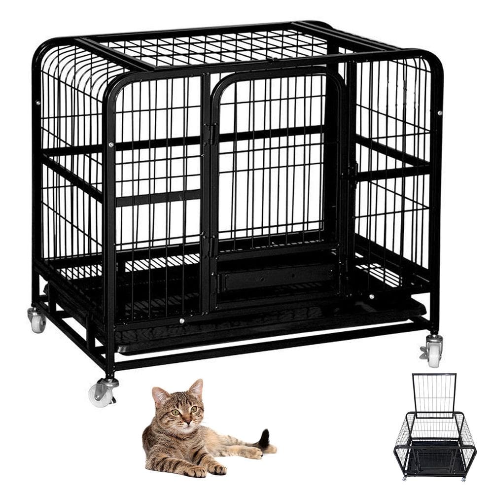 Gaiola Cao Pet Gato Cachorro Canil Pet Shop Animal de Estimaçao Bandeja Removivel Transporte Rodinhas Resistente Seguro