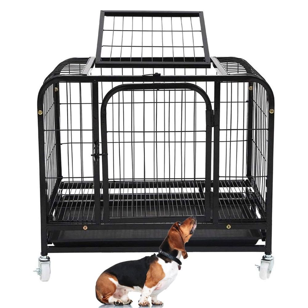 Gaiola Cachorro Cao Gato Pet Canil Pet Shop Rodinhas Bandeja Removivel Transporte Resistente Seguro Animal de Estimaçao