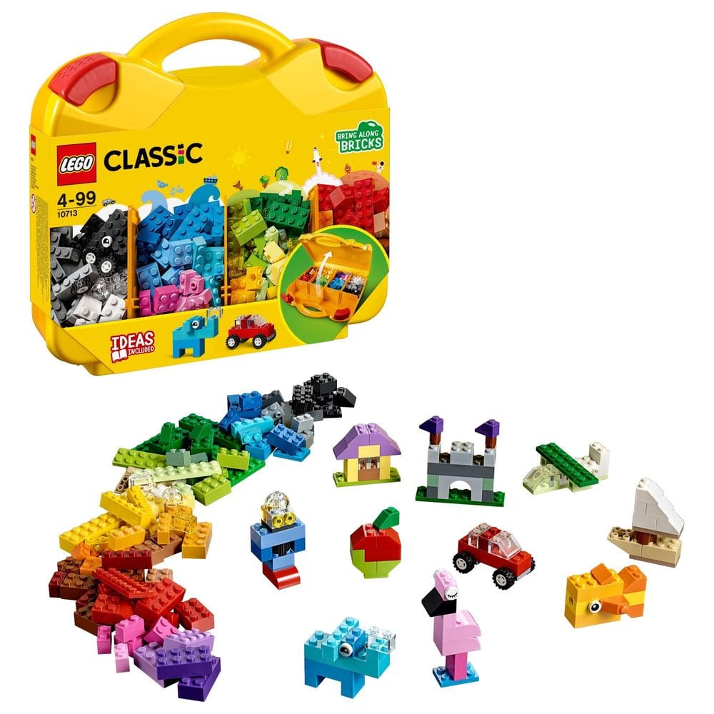 Mala criativa clássica de brinquedo LEGO 10713 com 213 tijolos