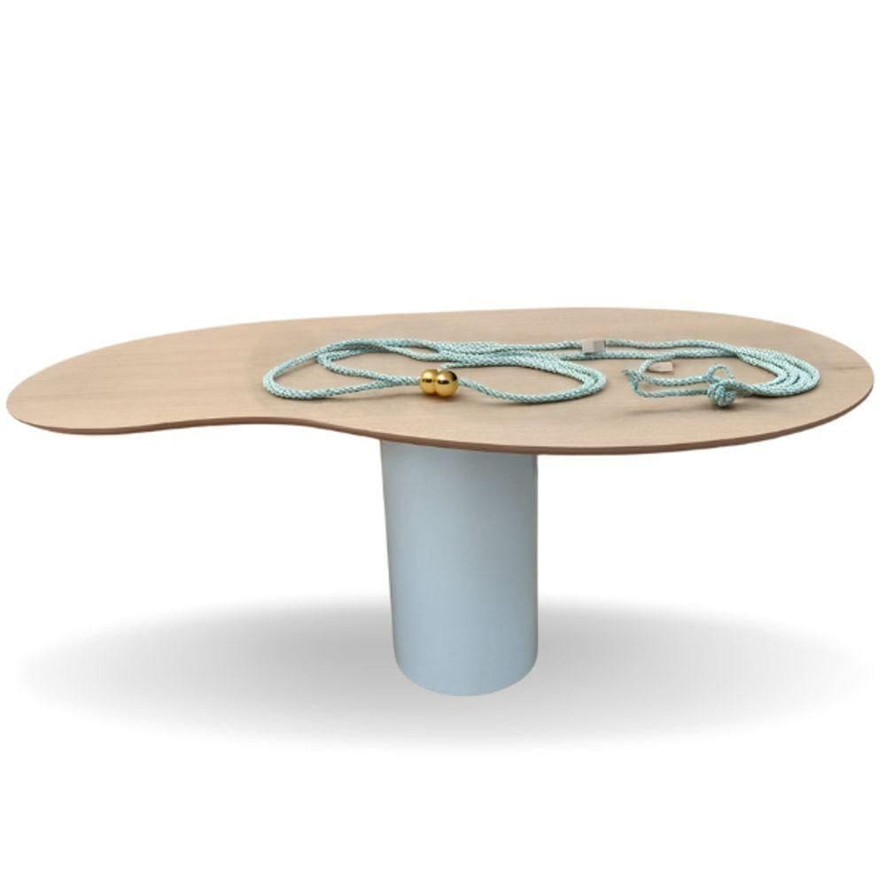 Mesa Organica Bean Laca+freijo Claro 2.35x122cm