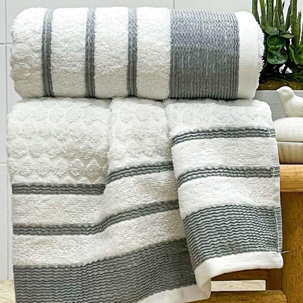 Toalha De Rosto Treviso Fio Penteado 50x70 Branco