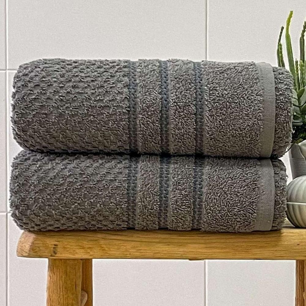 Toalha De Rosto Fio Penteado Ferrara 50x70 Cinza