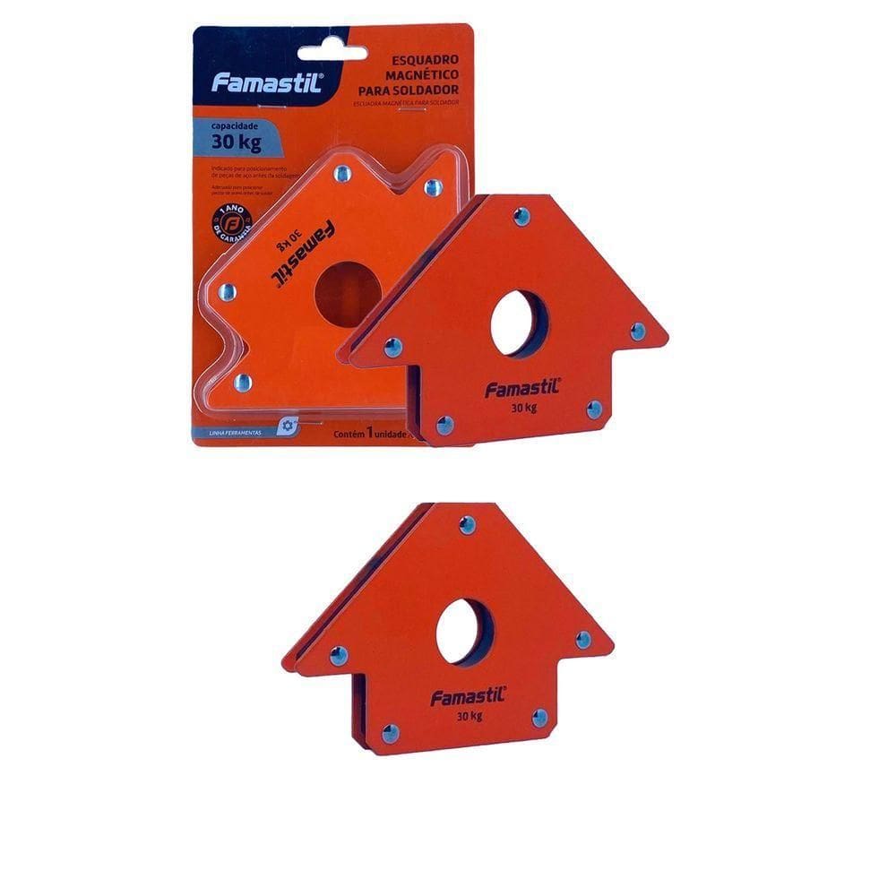 Kit 2 Esquadro Magnetico Para Solda 30 Kg Famastil