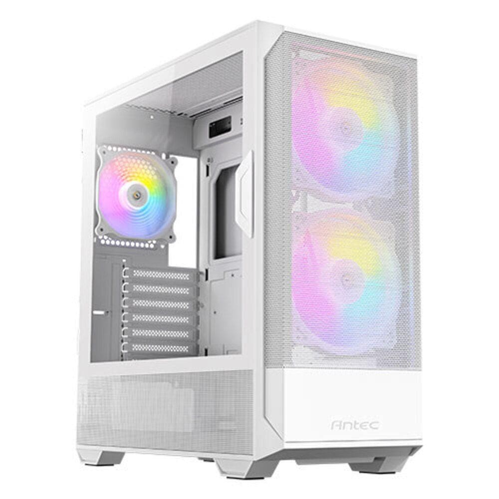 Gabinete Gamer Antec Nx416l Lateral Vidro Temperado Atx-m-atx-itx 2 Fans 120mm Argb Branco - 0-76