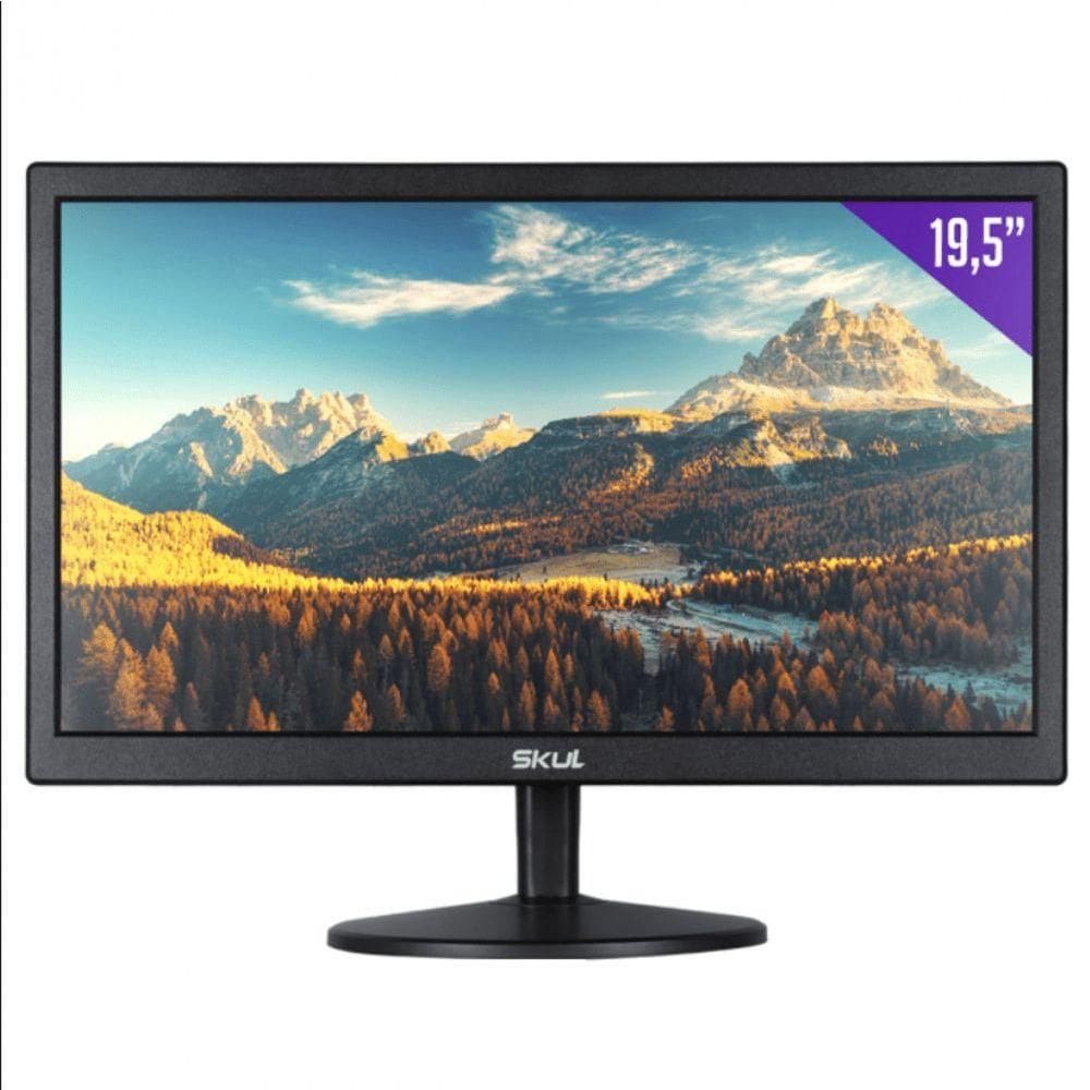 Monitor Skul 19,5” Office Led 5ms Com Entrada Hdmi+vga - Sm1955ms