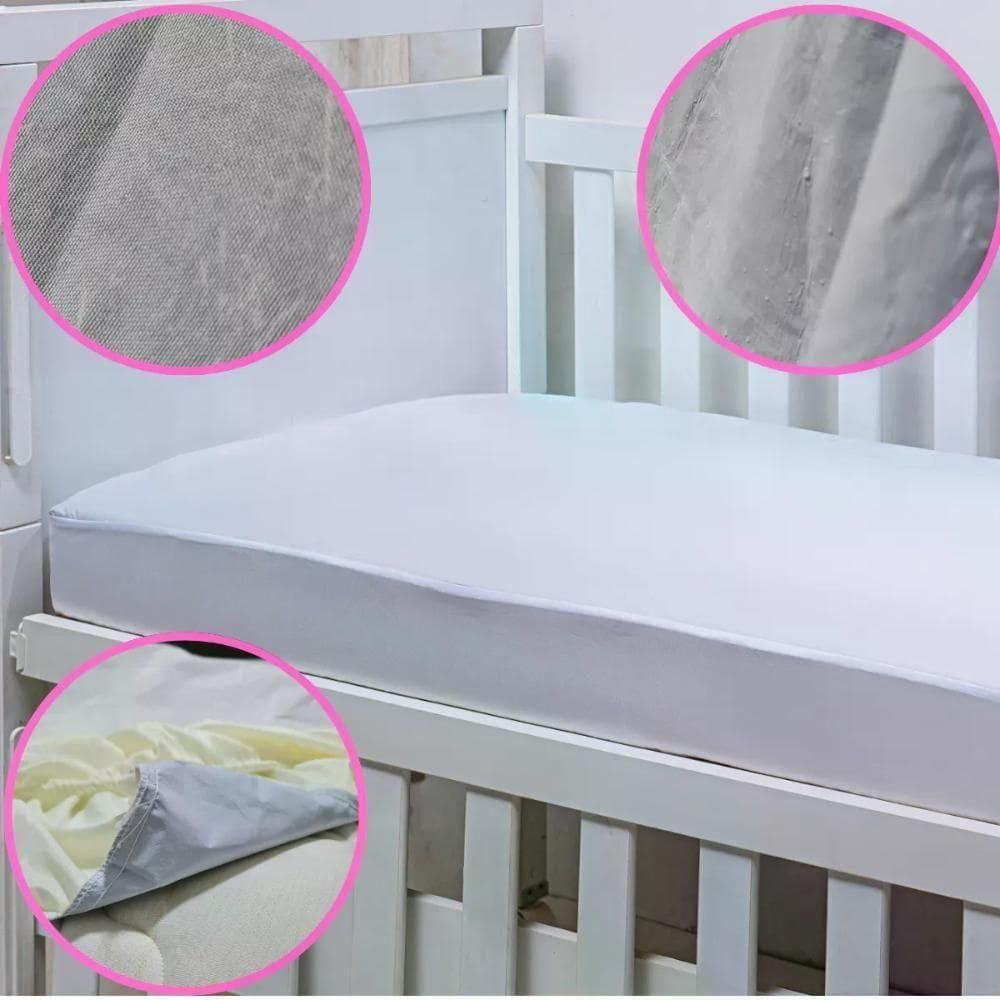 Capa Impermeável Para Colchão De Berço Confortável Anti Xixi Branco