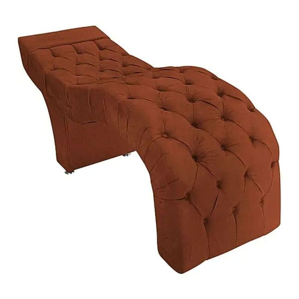 Maca Estofada Estética Cílios Salão Spa Suede Vivian Cor:terracota