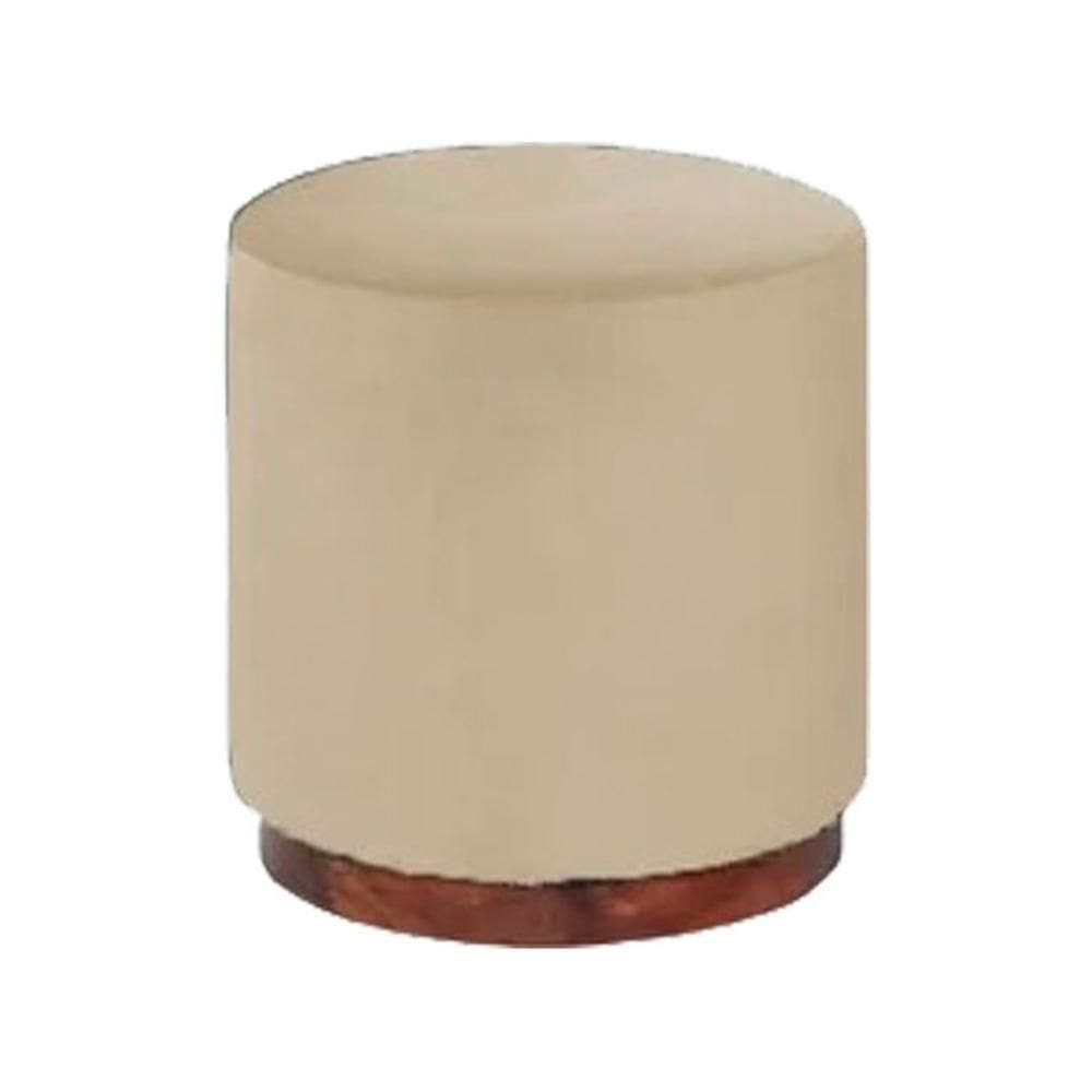 Puff Decorativo Redondo Itália Linho Palha