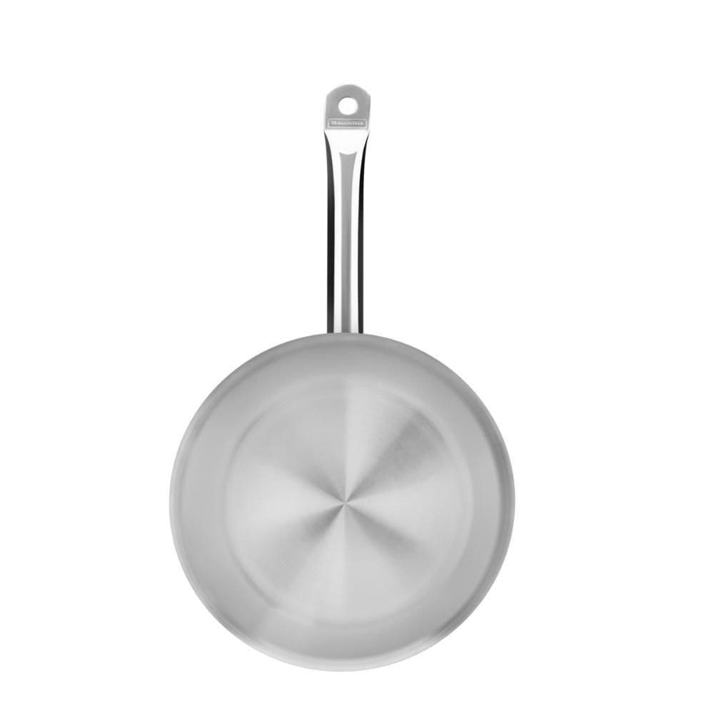 Frigideira Tramontina Professional Rasa Em Aço Inox Fundo Triplo Com Cabo 26 Cm 2,2 L