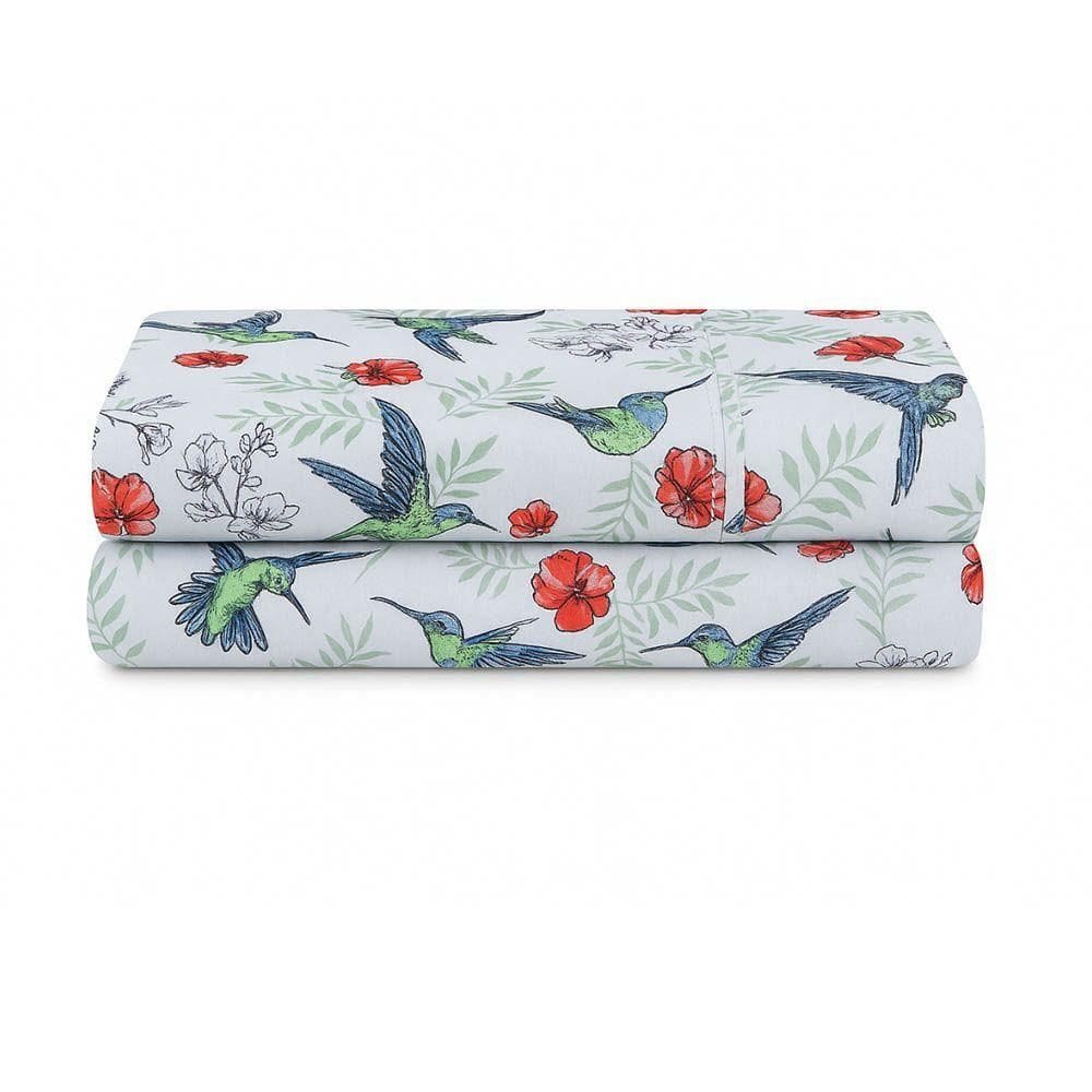 Lençol De Cima Avulso Luar Estampado Casal 01 Peça Malha 100% Algodão - Birds