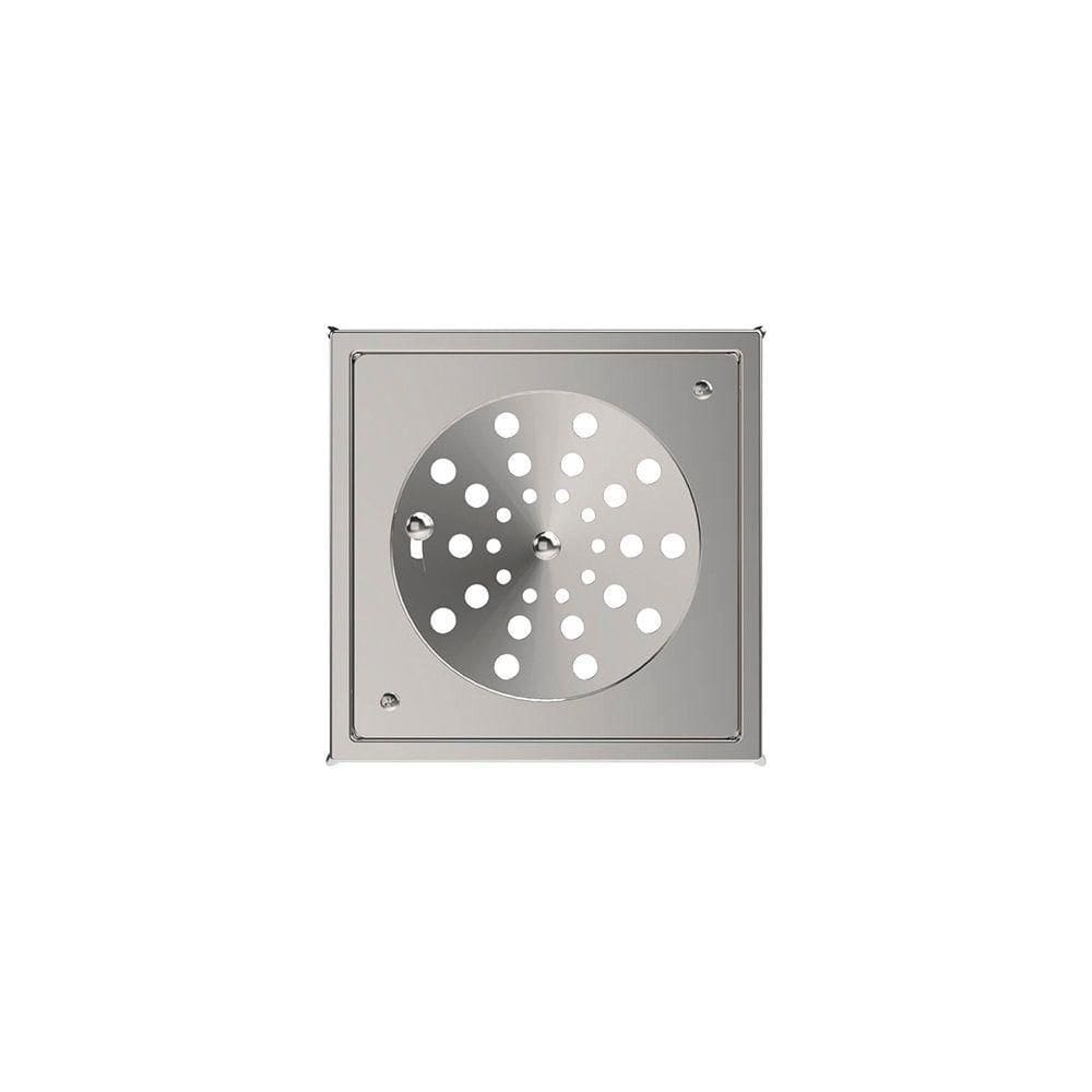 Grelha Para Ralo Quadrado Blukit 10x10 Com Caixilho Cromado