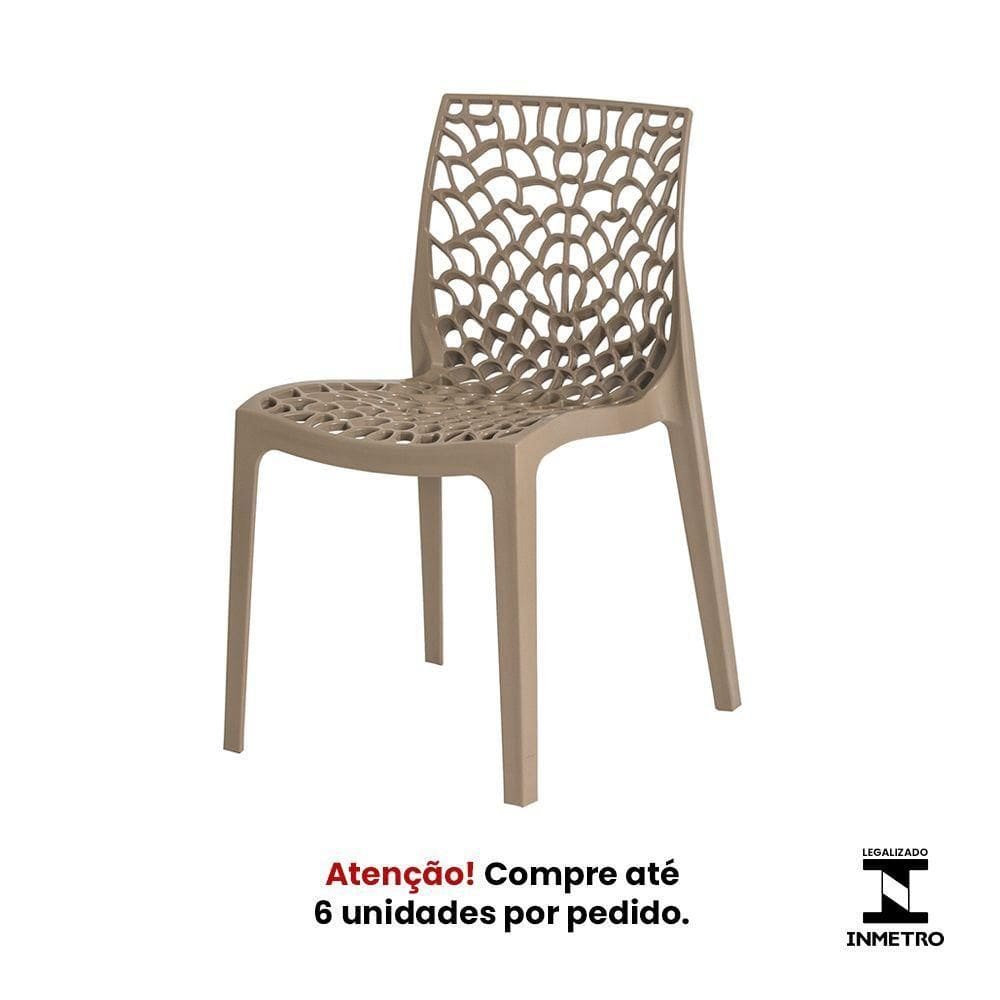 Cadeira Gruvyer Nude Sala Cozinha Jantar