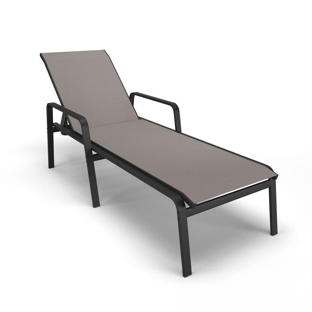 Espreguiçadeira Piscina Praia Alumínio Preto Tela Fendi